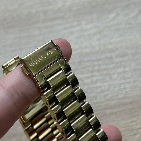 Michael Kors Bradshaw Gold Stainless Steel Watch Hunger Stop Watch - Picture 6 of 7